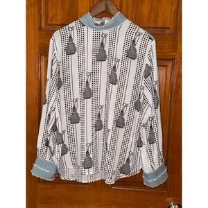 Alberto Makali Designer Womenʼs Shirt Blouse Size Large RARE FIND